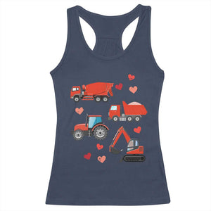 Excavator Construction Racerback Tank Top Car Tractor Truck Lovers TS10 Navy Print Your Wear