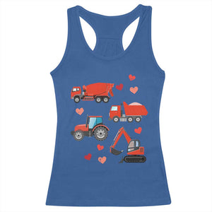 Excavator Construction Racerback Tank Top Car Tractor Truck Lovers TS10 Royal Blue Print Your Wear