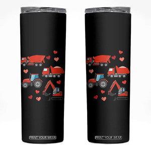 Excavator Construction Skinny Tumbler Car Tractor Truck Lovers TS10 Black Print Your Wear