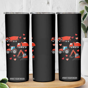 Excavator Construction Skinny Tumbler Car Tractor Truck Lovers TS10 Print Your Wear