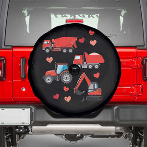 Excavator Construction Spare Tire Cover Car Tractor Truck Lovers TS10 Black Print Your Wear