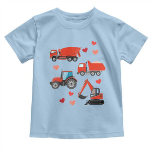 Excavator Construction Toddler T Shirt Car Tractor Truck Lovers TS10 Light Blue Print Your Wear