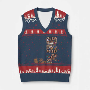 92 Percent Black Woman Power V-Neck Knit Sweater Vest 92 Percent Melanin Girls TS10 Navy Red Print Your Wear