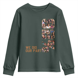 92 Percent Black Woman Power Youth Sweatshirt 92 Percent Melanin Girls TS10 Dark Forest Green Print Your Wear