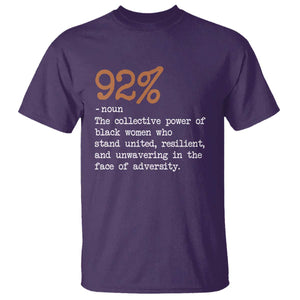 92 Percent Black Woman Power T Shirt The 92% African American Melanin Girls TS10 Purple Print Your Wear