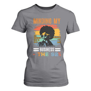 92 Percent Melanin African Women T Shirt For Women Minding My Black Woman Business: The 92% TS10 Charcoal Print Your Wear