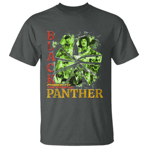 Vintage Black Panther Party T Shirt Newton Seale Shakur Black History Month Juneteenth TS10 Dark Heather Print Your Wear