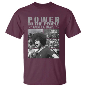 Power To The People T Shirt Black History Angela Davis Black Panther Party TS10 Maroon Print Your Wear