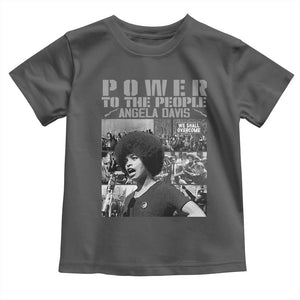 Power To The People Toddler T Shirt Black History Angela Davis Black Panther Party TS10 Dark Heather Print Your Wear