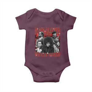 Black Panther Party Baby Onesie Black History Month TS10 Maroon Print Your Wear