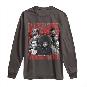 Black Panther Party Long Sleeve Shirt Black History Month TS10 Dark Chocolate Print Your Wear