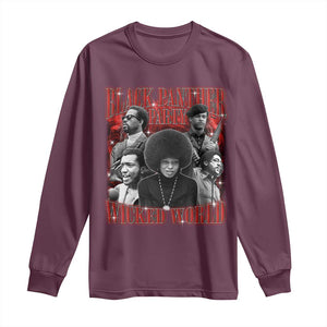 Black Panther Party Long Sleeve Shirt Black History Month TS10 Maroon Print Your Wear