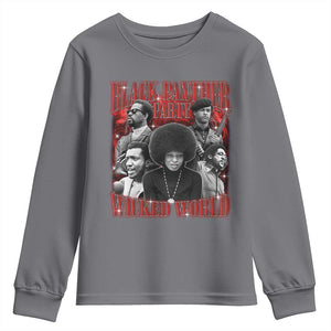 Black Panther Party Youth Sweatshirt Black History Month TS10 Charcoal Print Your Wear