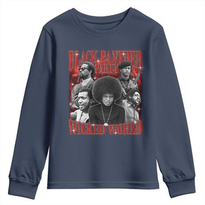 Black Panther Party Youth Sweatshirt Black History Month TS10 Navy Print Your Wear