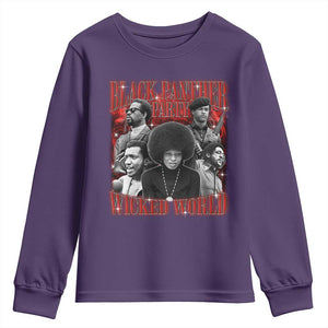 Black Panther Party Youth Sweatshirt Black History Month TS10 Purple Print Your Wear