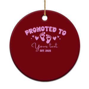 Personalized Gender Reveal Ceramic Ornament Custom Text Baby Girl Reveal Pink Family Matching TS10 1pc Red Print Your Wear
