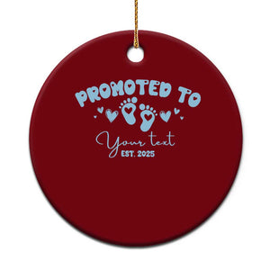 Personalized Gender Reveal Ceramic Ornament Custom Text Baby Boy Reveal Blue Family Matching TS10 1pc Red Print Your Wear