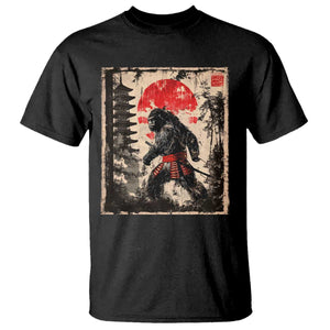 Samurai Bigfoot T Shirt Japanese Vintage Sasquatch Graphic Ukiyo-e Art Funny TS10 Black Print Your Wear