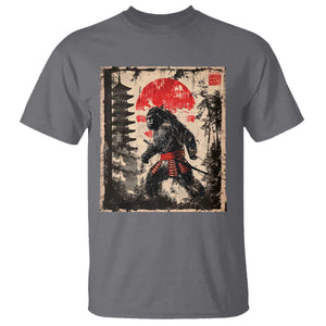 Samurai Bigfoot T Shirt Japanese Vintage Sasquatch Graphic Ukiyo-e Art Funny TS10 Charcoal Print Your Wear
