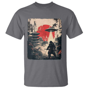 Samurai Bigfoot T Shirt Funny Japanese Retro Vintage Sasquatch Graphic Ukiyo-e Art TS10 Charcoal Print Your Wear