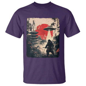 Samurai Bigfoot T Shirt Funny Japanese Retro Vintage Sasquatch Graphic Ukiyo-e Art TS10 Purple Print Your Wear