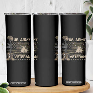 US Army Veteran Flag Skinny Tumbler TS10 Print Your Wear