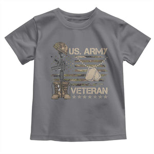 US Army Veteran Flag Toddler T Shirt TS10 Charcoal Print Your Wear