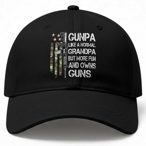 Gunpa Baseball Cap Guns Grandpa More Fun Camo American Flag USA Camouflage TS10 Print Your Wear