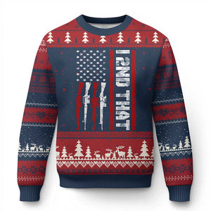 Vintage USA Flag 2nd Amendment Ugly Christmas Sweater Pro Gun Lovers TS10 Navy Red Print Your Wear
