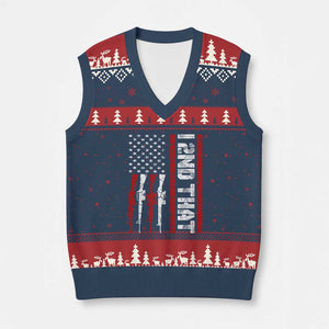 Vintage USA Flag 2nd Amendment V-Neck Knit Sweater Vest Pro Gun Lovers TS10 Navy Red Print Your Wear