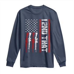 Vintage USA Flag 2nd Amendment Long Sleeve Shirt Pro Gun Lovers TS10 Navy Print Your Wear