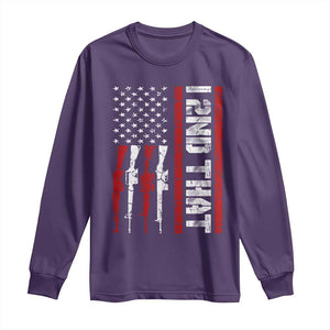 Vintage USA Flag 2nd Amendment Long Sleeve Shirt Pro Gun Lovers TS10 Purple Print Your Wear