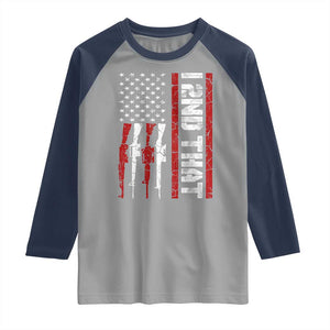 Vintage USA Flag 2nd Amendment Raglan Shirt Pro Gun Lovers TS10 Sport Gray Navy Print Your Wear