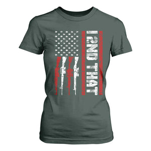 Vintage USA Flag 2nd Amendment T Shirt For Women Pro Gun Lovers TS10 Dark Forest Green Print Your Wear