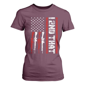 Vintage USA Flag 2nd Amendment T Shirt For Women Pro Gun Lovers TS10 Maroon Print Your Wear