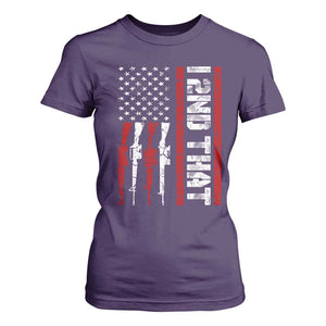 Vintage USA Flag 2nd Amendment T Shirt For Women Pro Gun Lovers TS10 Purple Print Your Wear