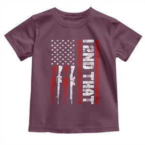 Vintage USA Flag 2nd Amendment Toddler T Shirt Pro Gun Lovers TS10 Maroon Print Your Wear
