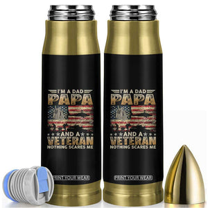 Funny Veteran Dad Bullet Tumbler Funny Military Veteran USA Flag TS10 Black Print Your Wear