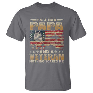 Funny Veteran Dad T Shirt Funny Military Veteran USA Flag TS10 Charcoal Print Your Wear