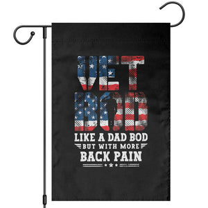 Vet Bod Garden Flag Funny Military Veteran Dad Bod American Flag TS10 Black Print Your Wear