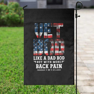 Vet Bod Garden Flag Funny Military Veteran Dad Bod American Flag TS10 Print Your Wear
