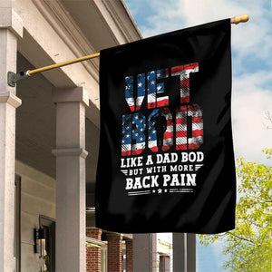 Vet Bod Garden Flag Funny Military Veteran Dad Bod American Flag TS10 Print Your Wear