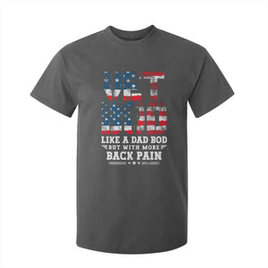 Vet Bod T Shirt For Kid Funny Military Veteran Dad Bod American Flag TS10 Dark Heather Print Your Wear