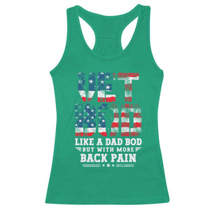 Vet Bod Racerback Tank Top Funny Military Veteran Dad Bod American Flag TS10 Irish Green Print Your Wear