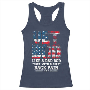Vet Bod Racerback Tank Top Funny Military Veteran Dad Bod American Flag TS10 Navy Print Your Wear