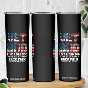 Vet Bod Skinny Tumbler Funny Military Veteran Dad Bod American Flag TS10 Print Your Wear