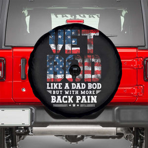 Vet Bod Spare Tire Cover Funny Military Veteran Dad Bod American Flag TS10 Black Print Your Wear
