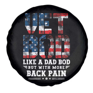 Vet Bod Spare Tire Cover Funny Military Veteran Dad Bod American Flag TS10 Print Your Wear