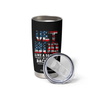 Vet Bod Tumbler Cup Funny Military Veteran Dad Bod American Flag TS10 Print Your Wear