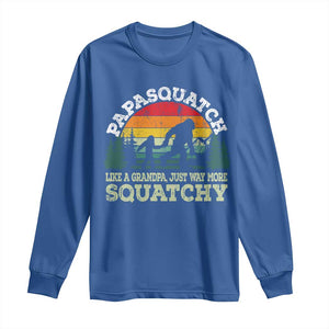 Grandpa Bigfoot Long Sleeve Shirt Retro Sasquatch Funny TS10 Royal Blue Print Your Wear
